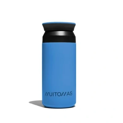 Afbeelding van Muitomas, Thermosfles, 350 ml, lichtgewicht en draagbare thermosfles van staal, elegant design met luchtdichte sluiting, kleur blauwblauw