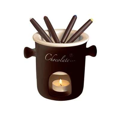 Afbeelding van Excelsa Chocolate Chocoladefondue 7 delig, roestvrij staal, bruin, 12 x 13,5 cm, stuks
