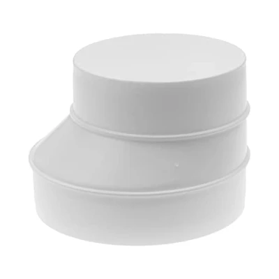 Afbeelding van Vent Systems 5 &quot;inch tot 4&quot; inch Duct Reducer Adapter Connector Fitting Pijp Verhoging Cone voor HVAC Ventilatiesystemen, ABS Plastic PVC buis 125 100 mm