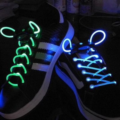 Afbeelding van Lichtgevende LED Veters Blauw/Groen