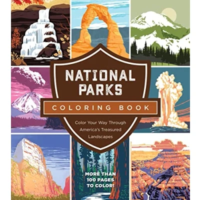 Afbeelding van National Parks Coloring Book: Color Your Way Through America&#039;s Treasured Landscapes More than 100 Pages to Color!
