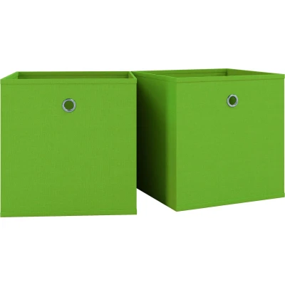 Afbeelding van VCM Set van 2 opvouwbare box stoffen plank opslag boxen