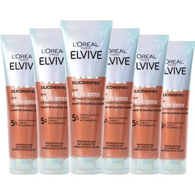 Afbeelding van L&#039;Oréal Paris Elvive Fiber Booster Anti Haaruitval Conditioner voor dikker, sterker haar Geschikt breekbaar met neiging tot afbreken en uitvallen 6x150ml