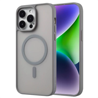 Afbeelding van Apple iPhone 14 Pro Max MagSafe Hoesje Kunststof imoshion Hardcase/Backcover Grijs Telefoonhoesje