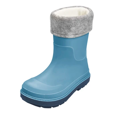 Afbeelding van Playshoes Jongens Unisex kinderen gevoerde rubberlaarzen, blauwe sok, 20 EU, EU