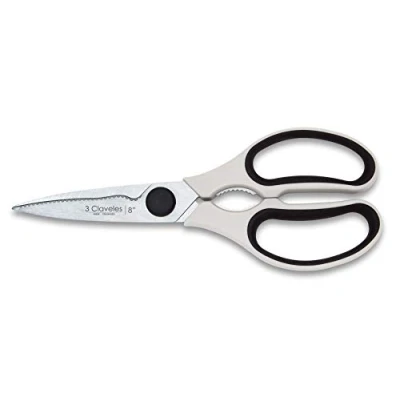 Afbeelding van 3 Claveles 445 multifunctionele schaar, demonteerbaar, microvertand, professionele schaar met flesopener, ergonomische notenkraker, keukenaccessoires, 20 cm, 8 inch, roestvrij staal