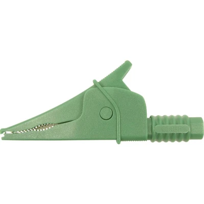 Afbeelding van Cliff Croc Clip Veiligheids krokodilklem Steekaansluiting 4 mm CAT III 1000 V Groen