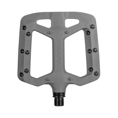 Afbeelding van Funn Taipan fietspedalen van met glasvezel versterkt thermoplast 9/16 inch CrMo assen en scheenbeen vriendelijke pennen voor MTB/BMX/stedelijk/gravel rijden (Grijs)