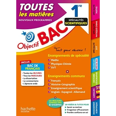 Afbeelding van Objectif BAC 2025 1re Spécialités scientifiques Toutes les matières