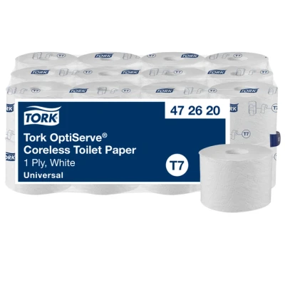 Afbeelding van Tork Hulsloos Optiserve Toiletpapier 1 laags Wit T7 472620 (472584)