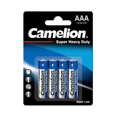 Afbeelding van Camelion Super Heavy Duty Blauw AAA R03 Micro Batterij 4 Stuks