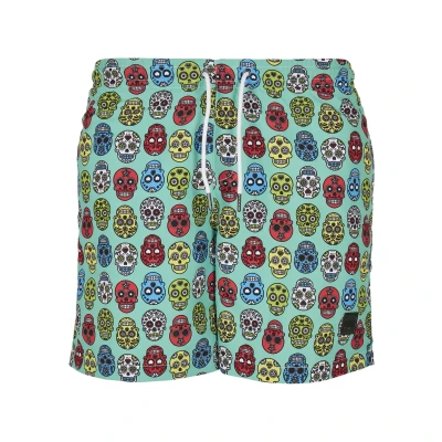 Afbeelding van Urban Classics Pattern Zwemshorts, Heren, Maat: Small, Calavera aop