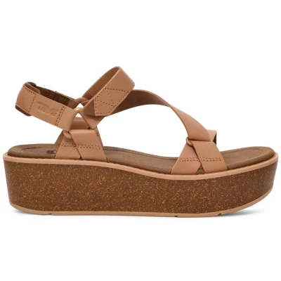 Afbeelding van Teva Madera Wedge dames sandaal beige maat 37 (EU) 4 (UK)