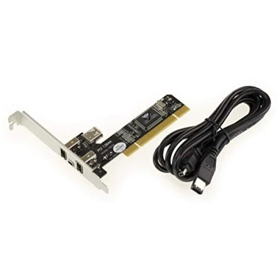 Afbeelding van KALEA INFORMATIQUE PCI naar FireWire 400 IEEE1394a 3+1 poorts controllerkaart met Via chipset. afgeschermde ILink kabel 1,5 m
