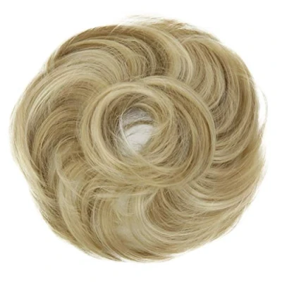 Afbeelding van CAISHA Haarstukje Haarwokkel Bruids Kapsel Opgestoken Volumineus Licht Golvend Knoet Blond Mix G37B