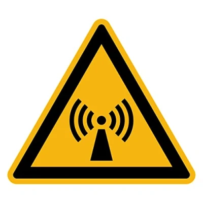 Afbeelding van Stickers, waarschuwing, NF ISO7010, driehoekig, gelamineerd, water en UV bestendig, niet ioniserende straling, 30 x cm