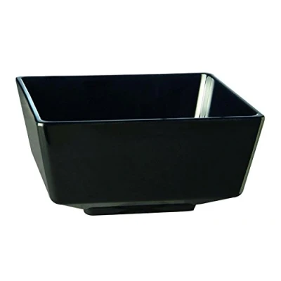 Afbeelding van Float melamine vierkante kom zwart 20,5cm