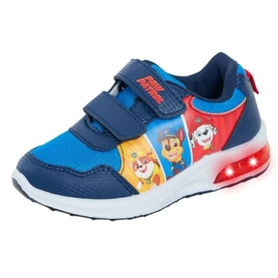 Afbeelding van Paw Patrol Jongens Light Up Sport Trainers met Lichten Kids Chase Marshall Knipperende Schoenen, Geel Blauw Rood, 9 UK Child