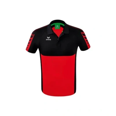 Afbeelding van Six Wings polo rood/zwart / XL