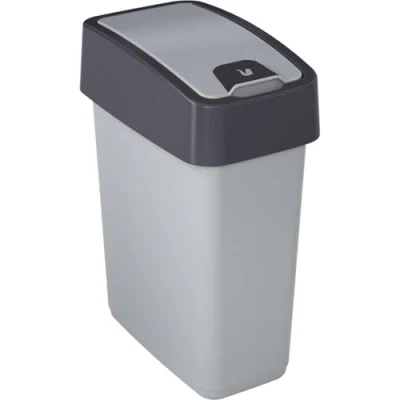 Afbeelding van Afvalbak Met Flip Deksel 36x29x15 10 L Magne Grijs Keeeper 10603