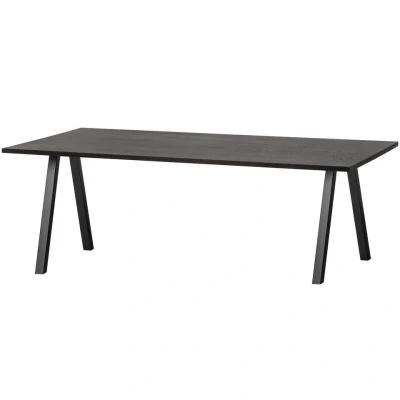 Afbeelding van Woood Eettafel combi tablo 180 x 90 cm blacknight Hout