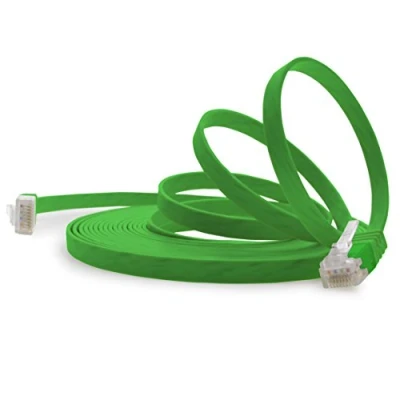 Afbeelding van 7m Cat6 platte Netwerkkabel Lan Ethernet Gigabit Kabel Cable Patchkabel RJ45 groen 1 stuk