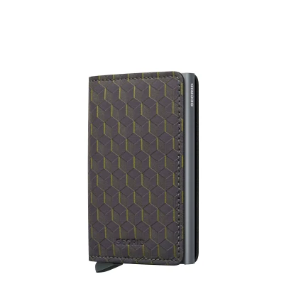Afbeelding van Secrid heren portemonnee Slimwallet Optical grey yellow