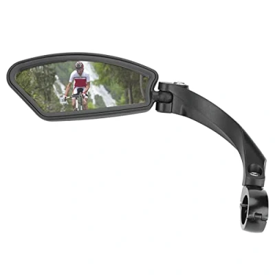 Afbeelding van Fydun Achteruitkijkspiegel voor fiets, 180 graden instelbaar, rechts, links, stuurbeoordeling, zicht naar achteren, mountainbike, handgrepen van 21 26 mm, linker achteruitkijkspiegel, HF MR080L