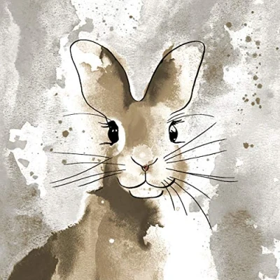 Afbeelding van 20 servetten paashaas konijn dier Bunny 33 x