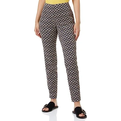 Afbeelding van Gardeur dames Zene mid waist slim fit pantalon met print in de kleur Donkerblauw, maat: 36