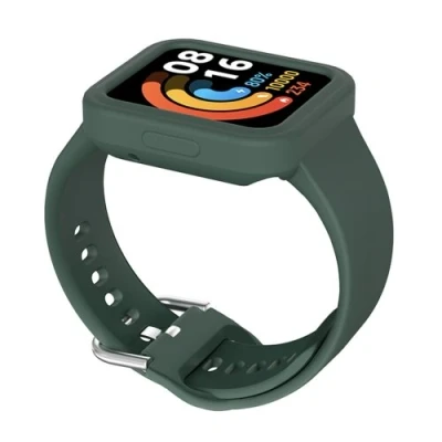 Afbeelding van Siliconen band met case Dennengroen Xiaomi Redmi Watch 2 (Lite)
