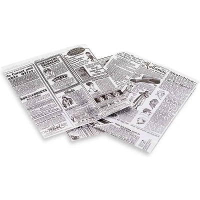 Afbeelding van Vetvrij Papier Hamburger Pizza Slice Zakjes 13 x 14 cm 1000 stuks