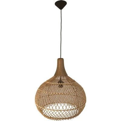 Afbeelding van HSM Collection Hanglamp Rotan 43x43x46 Naturel Rotan/teak