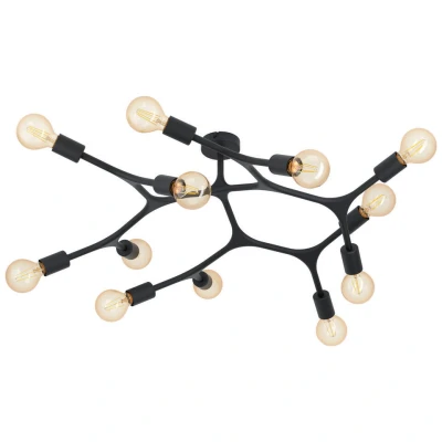 Afbeelding van EGLO Bocadella 1 Plafondlamp   E27   Ø 92 cm   Zwart