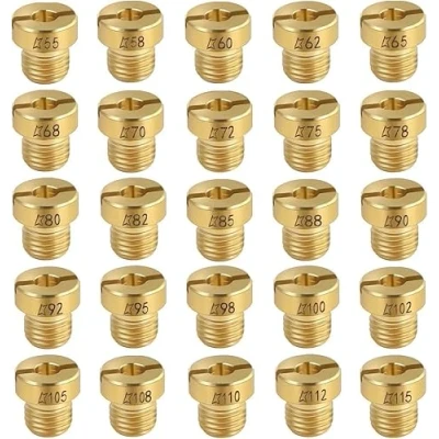 Afbeelding van Hoofdsproeier, 55‑115 M5, 25 Stuks Hoofdsproeier Carburateur Carb Hoofdsproeierkit Vervanging voor Dellorto PHBG