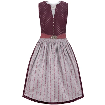 Afbeelding van STOCKERPOINT Dirndl lichtgrijs / bordeaux merlot