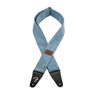 Afbeelding van Fender Wrangler geklonken denim riem, licht indigo