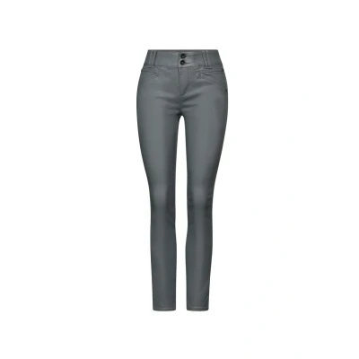 Afbeelding van Street One Beschichtete Broek, Dames, Maat: 46x30, Grau