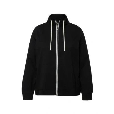 Afbeelding van Ulla Popken COL Montant ET Poche Kangourou Sweater met rits, Dames, Maat: 42/44, Noir