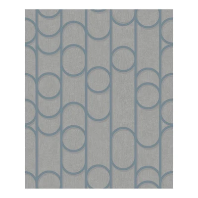 Afbeelding van Leen Bakker Dutch Wallcoverings Galactik Dessin /blauw 0,53x10,05m Behang Grijs Vlies