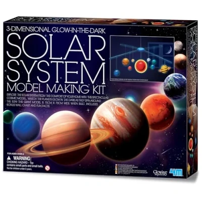 Afbeelding van 4M 3D Glow in the Dark Solar System Mobile Making Kit