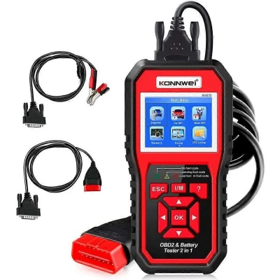 Afbeelding van Konnwei KW870 2 in 1 Auto/Motor OBD2 Scanner + Accu Tester