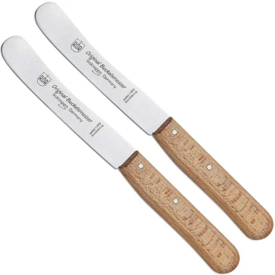 Afbeelding van RÖR Solingen Ontbijtmes Buckels Lemmet 11.5 cm Beukenhout 2 stuks