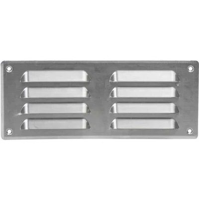 Afbeelding van Metalen ventilatierooster vierkant 260x105 mm aluminium MR26105Al