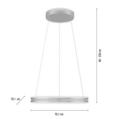 Afbeelding van Paul Neuhaus Hanglamp e Loop Lift Ø 70 cm mat chroom