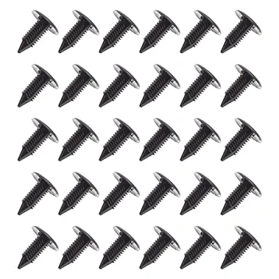 Afbeelding van EMSea 30 stks Plastic Sparboom Trim Clips Zwart 6mm Gat 18mm Hoofd Auto Bumper Fender Klinknagels Push Pins Bevestigingsmiddelen Retainer Clip voor Boten Vliegtuigen Caravans