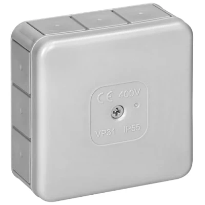 Afbeelding van Miratic Externe Waterdichte Doos IP55 Cable Box 85x85x37mm Electronics 12 draden Opbouw Kabelaftakdoos (Grijs)
