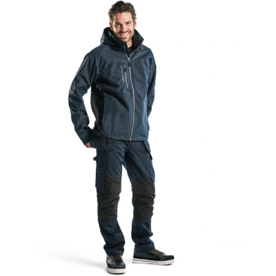 Afbeelding van Blaklader Service werkbroek met stretch en spijkerzakken 1496 1330 Donker marineblauw/Zwart D120