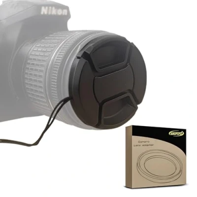 Afbeelding van lensdop voor camera, of centrumklem Nikon, Canon, Sony en andere DSLR camera&#039;s (39 mm cameralensdop)