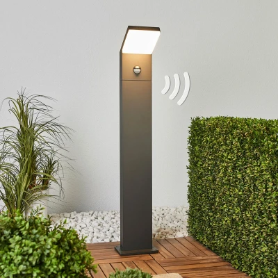 Afbeelding van Arcchio Padverlichting, zuillampen 1licht aluminium, polycarbonaat H: 100 cm donkergrijs, wit Inclusief lichtbron